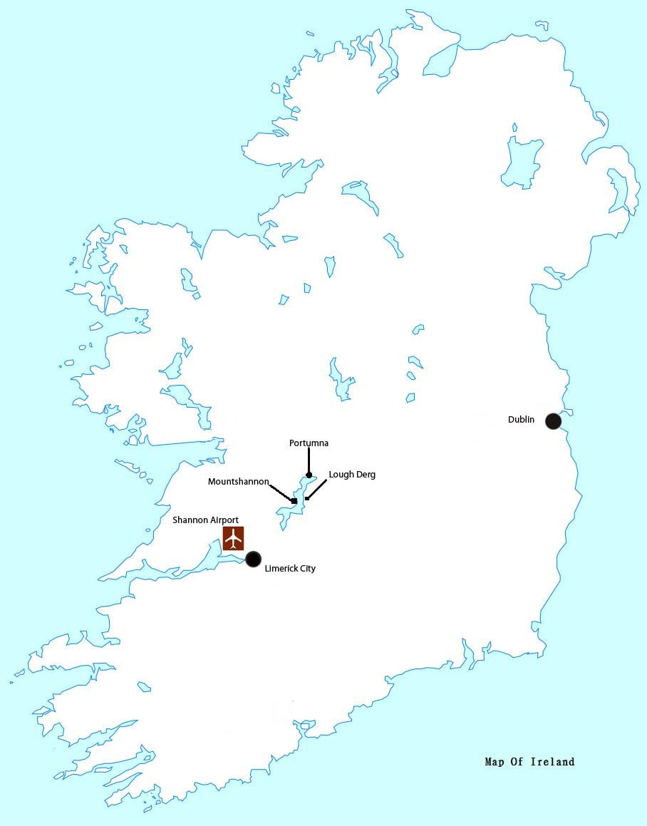 harta de aeroportul shannon din irlanda