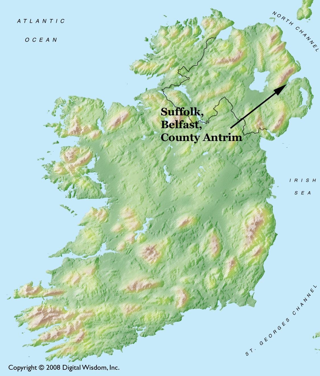 harta belfast, irlanda de nord
