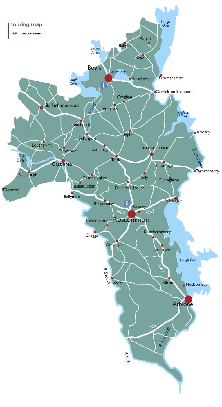 harta comitatul roscommon, irlanda
