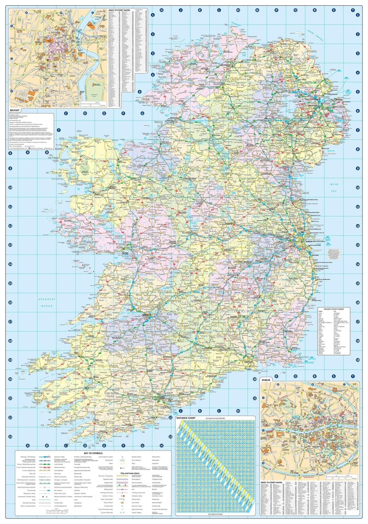 harta cu distanta harta irlanda
