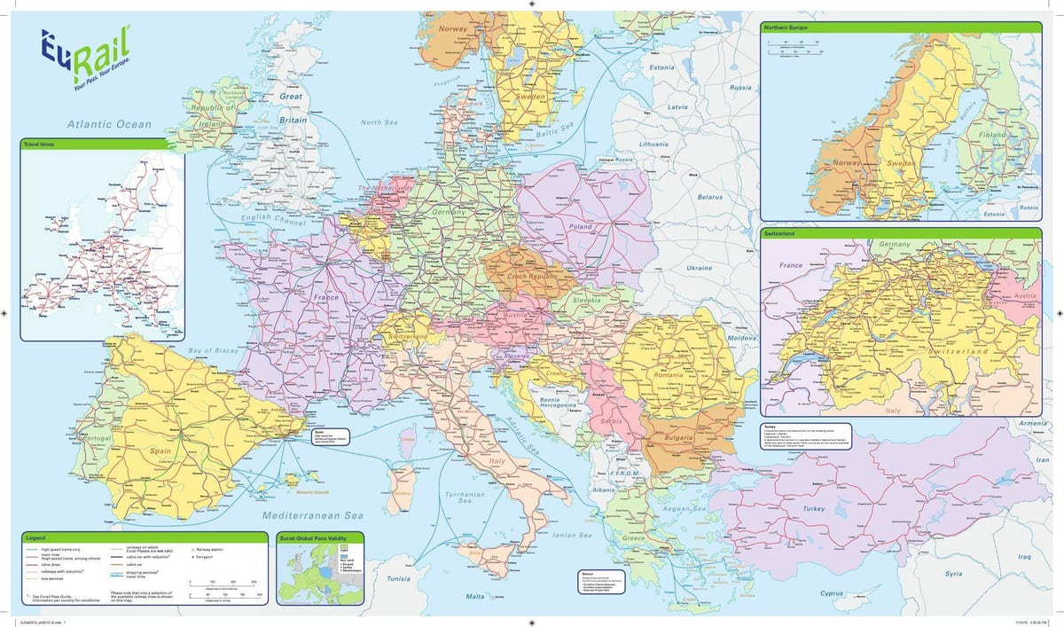 harta eurail irlanda