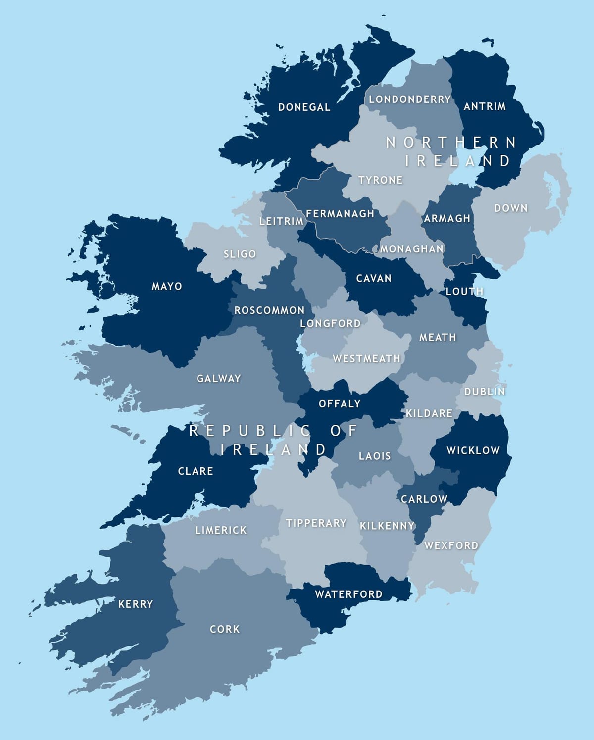 harta de harta editabile din irlanda
