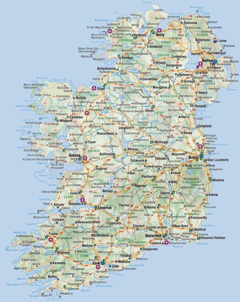harta de harta din irlanda carte