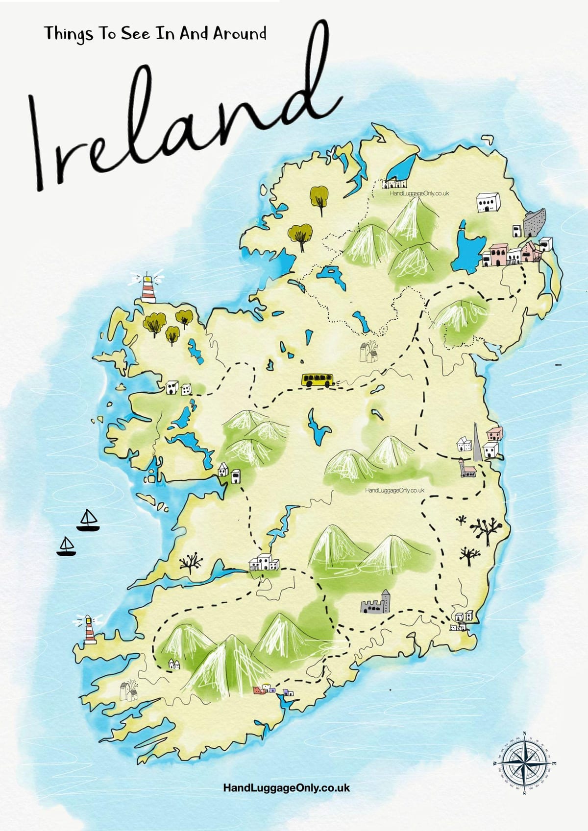 harta de locuri pentru a vizita în irlanda