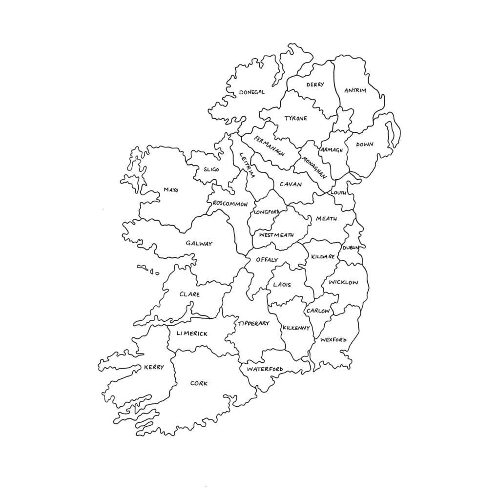 imprimare hartă din irlanda