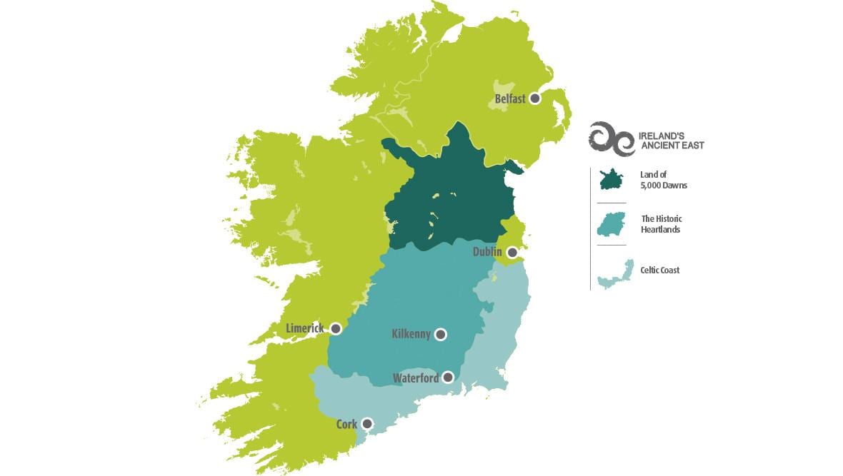 harta de harta irlandei de pe coasta de est