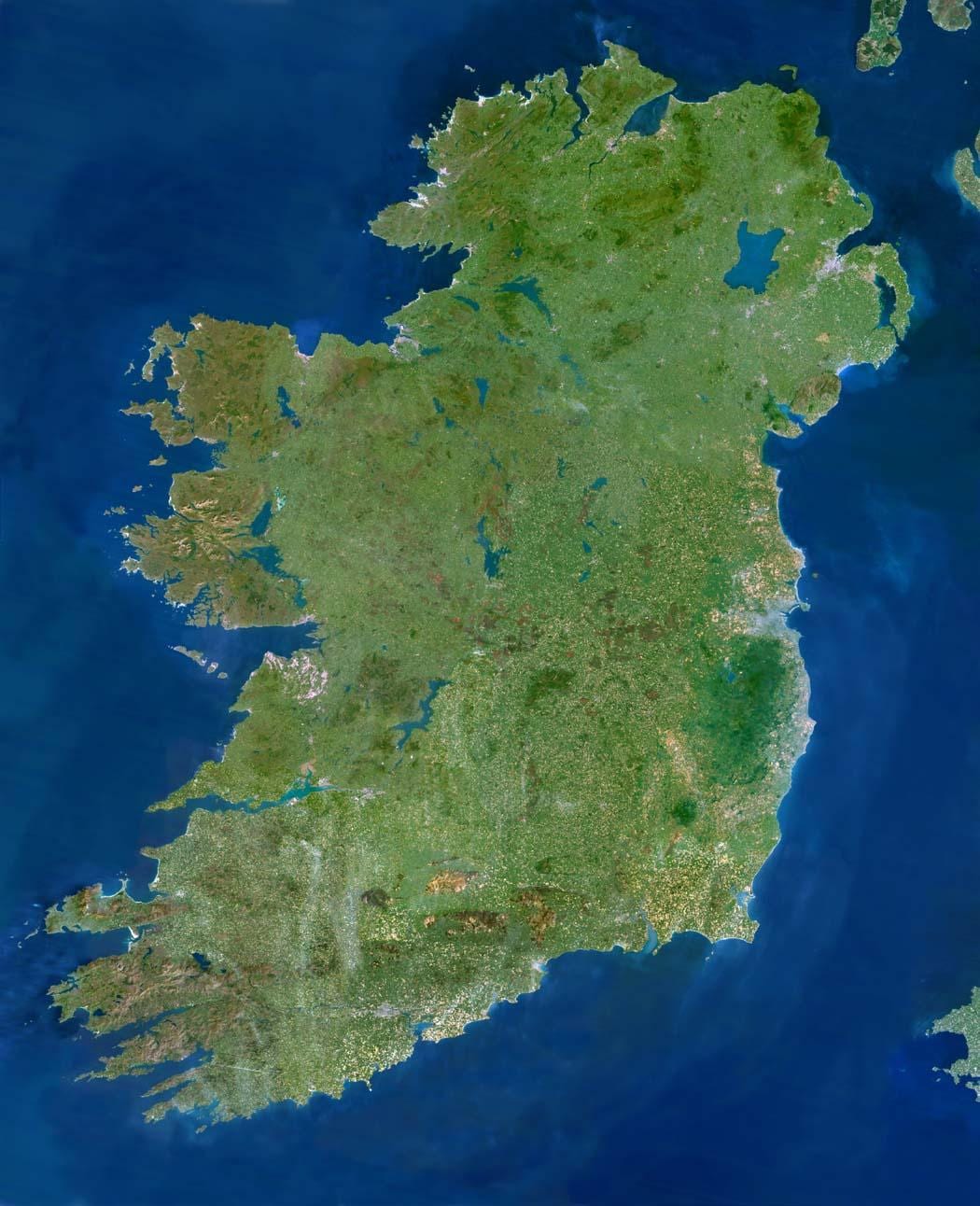 harta de harta prin satelit de irlanda