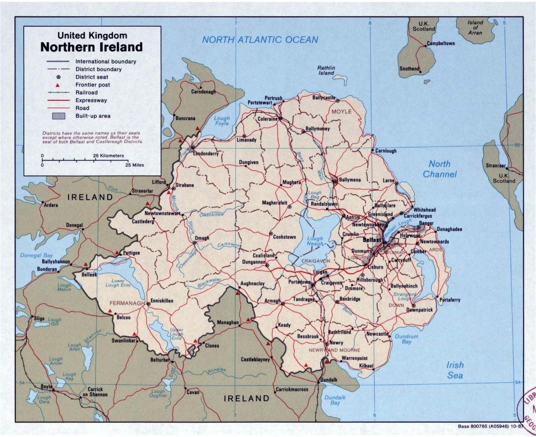 harta de parcurs din irlanda și irlanda de nord