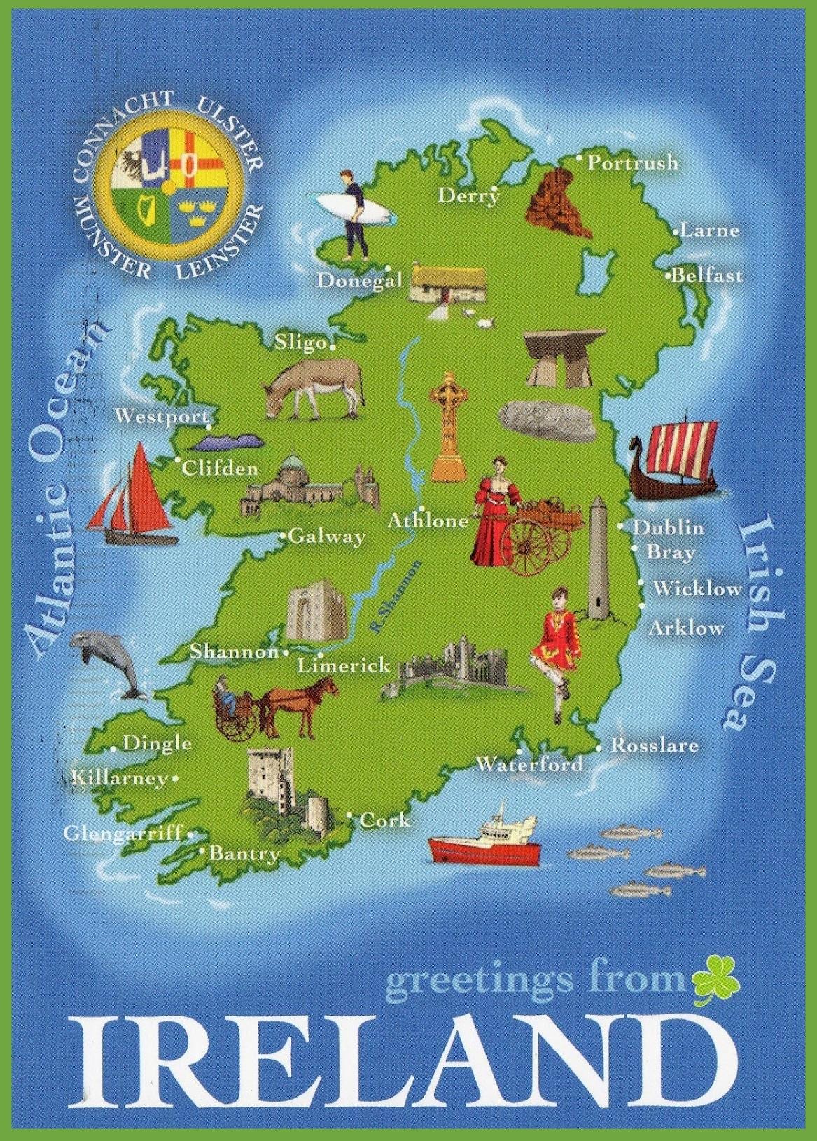 harta irlanda de atractii de top