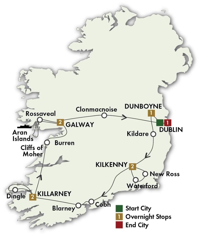harta 0f irlanda