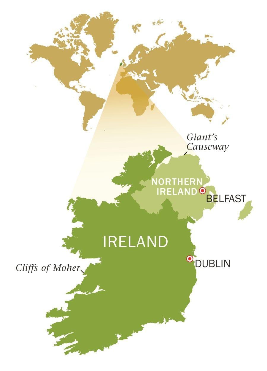 harta insula de smarald irlanda