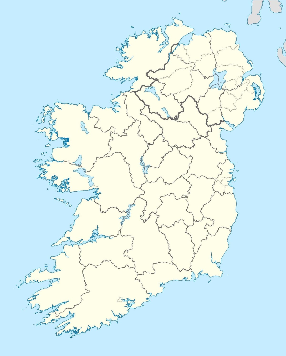harta insulele din irlanda
