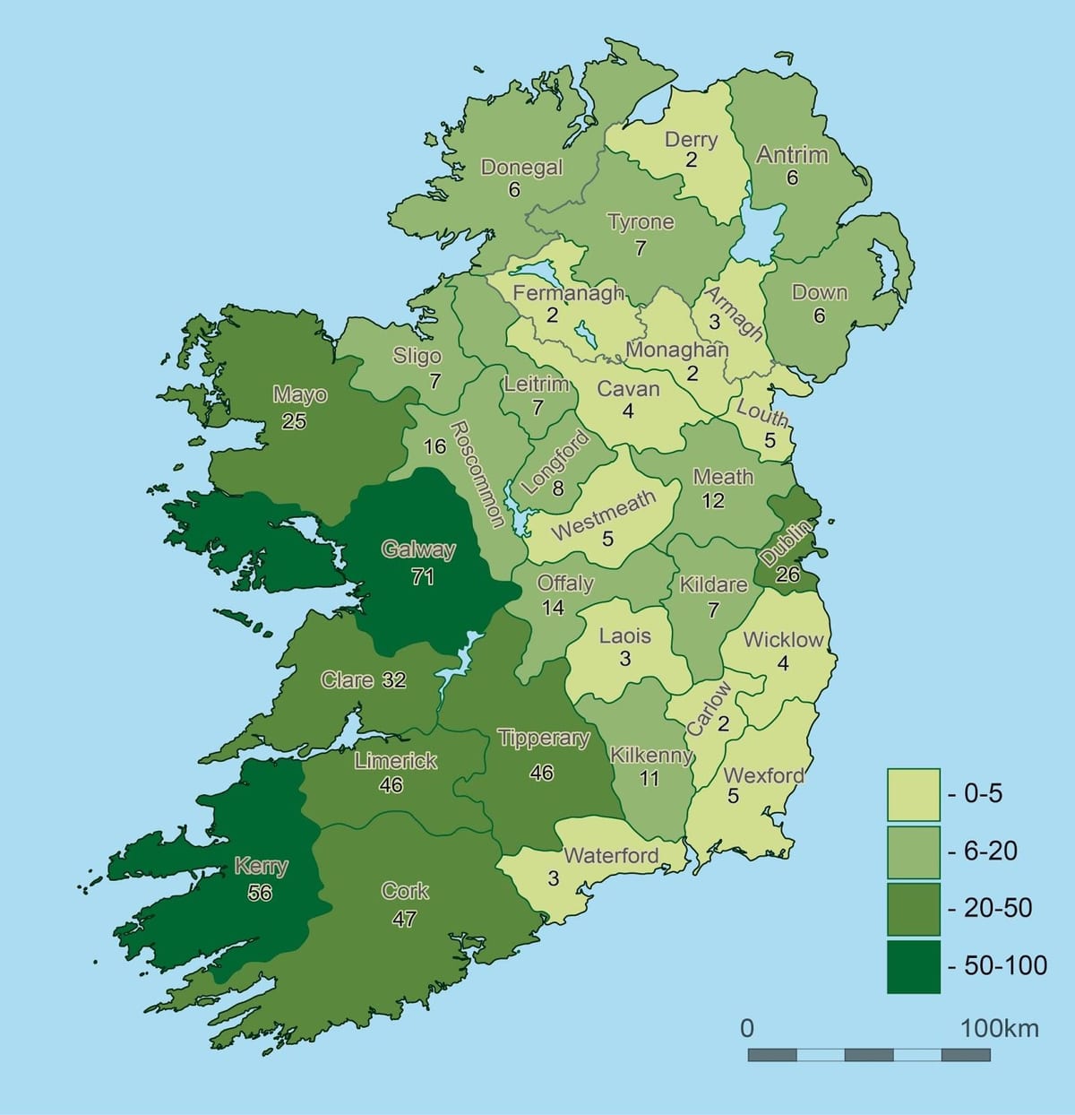 harta irlanda geografie 