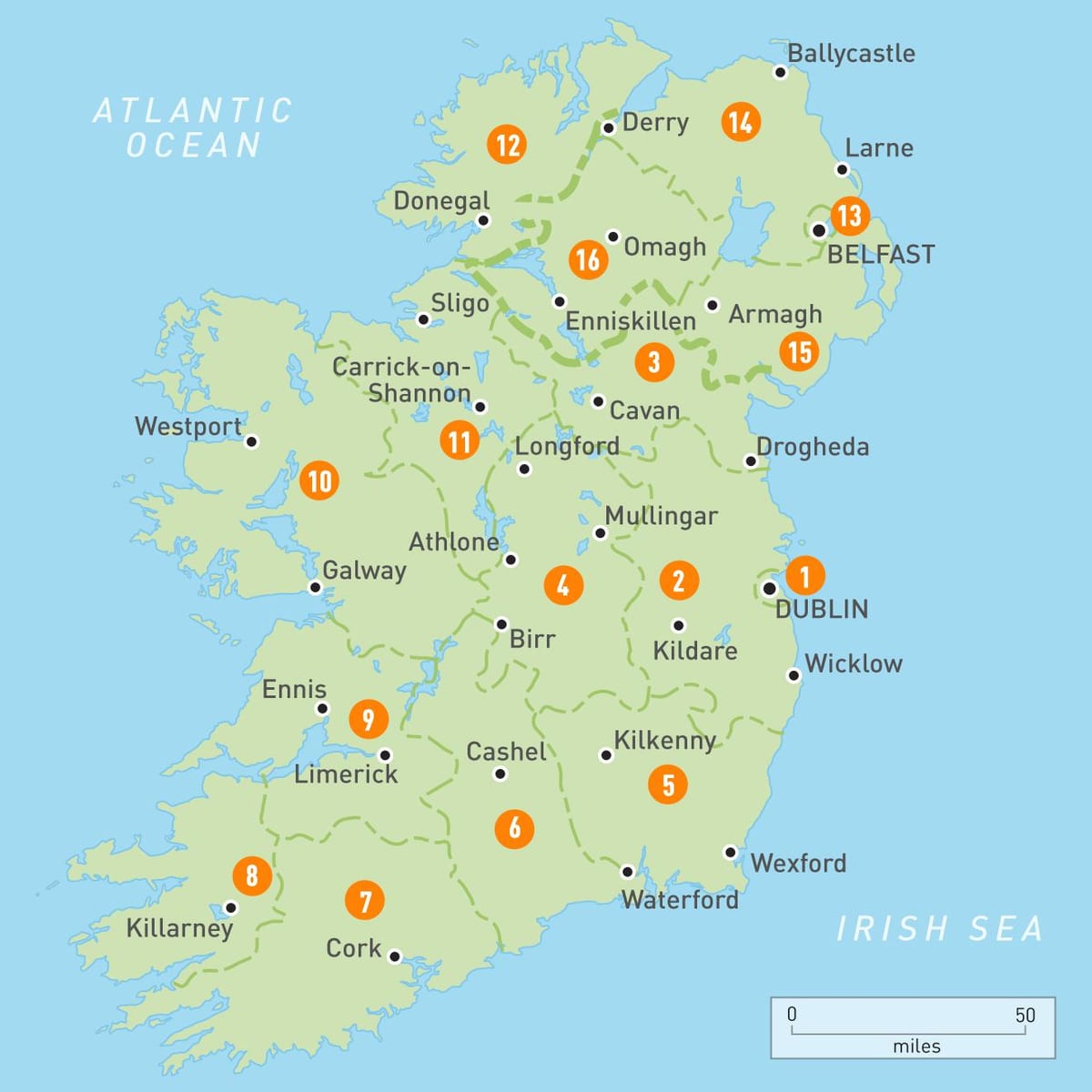 irlanda în hartă