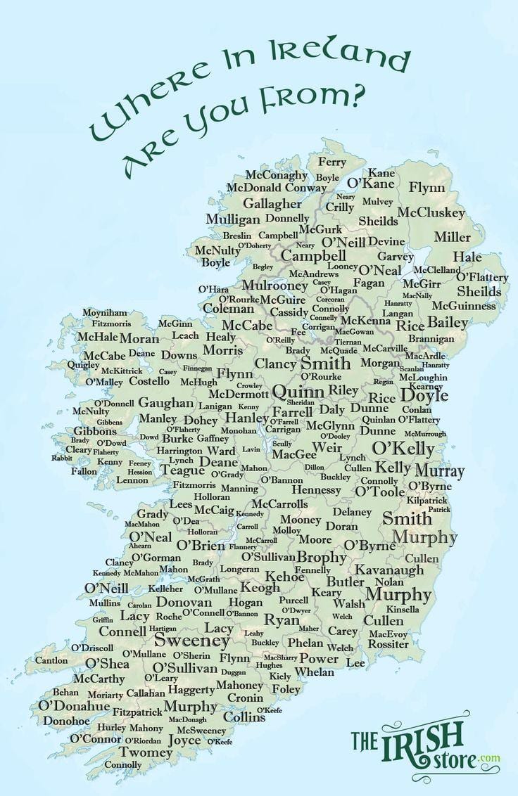 irlanda nume hartă