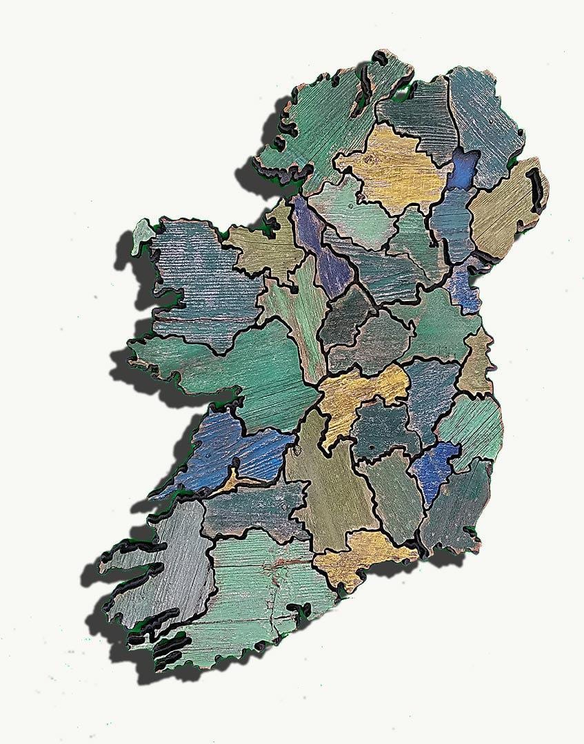 harta de lemn harta de irlanda