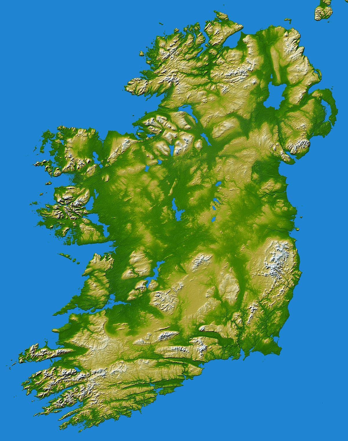 irlanda muntoase hartă