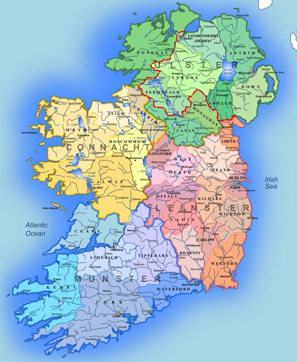 harta raurilor din irlanda hartă pentru copii