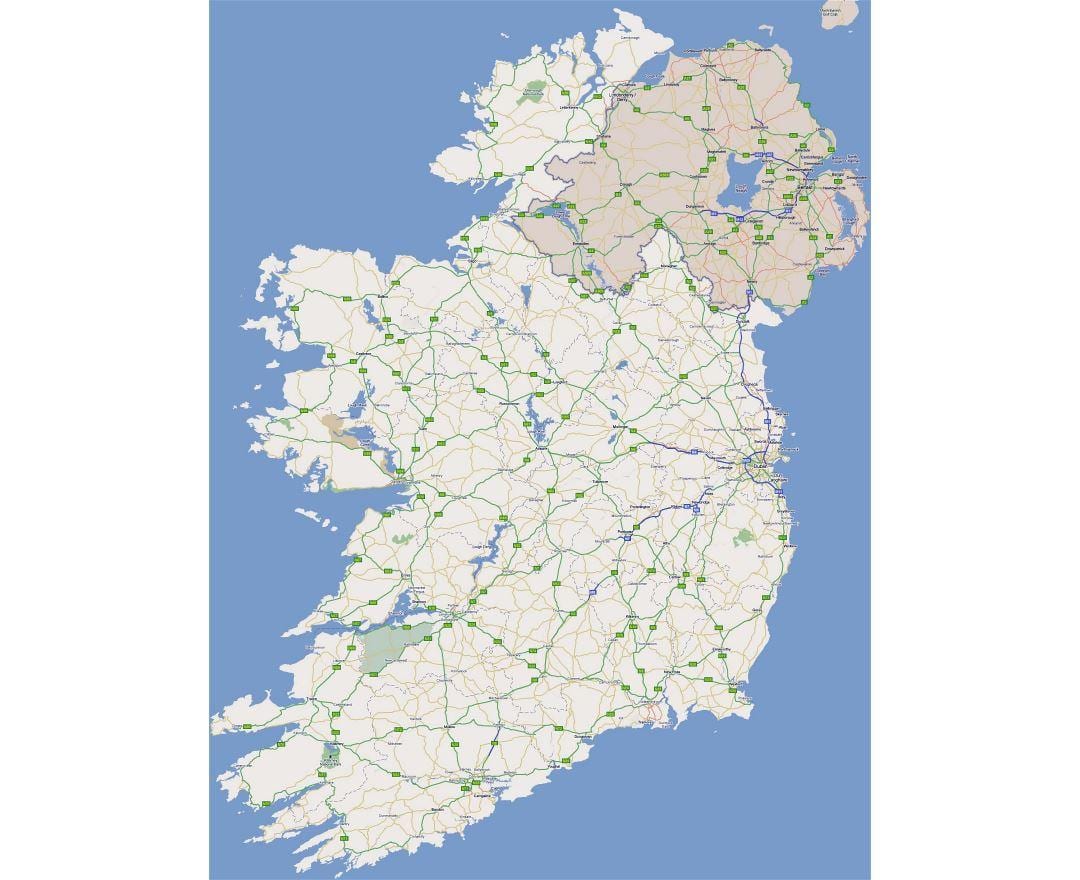 harta de parcurs de vest a irlandei