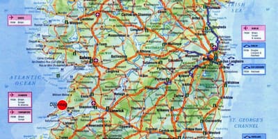 Harta irlanda arată atractii turistice