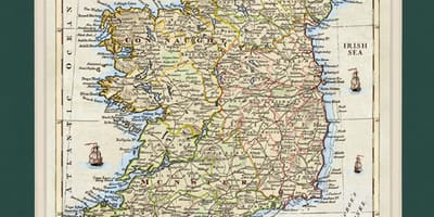 Harta hartă încadrată de irlanda