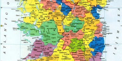 Mare hartă de perete din irlanda