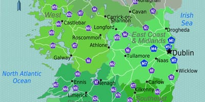 Harta de harta colorate din irlanda