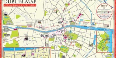 Harta dublin, irlanda obiective turistice