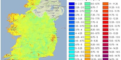 Viteza vântului harta irlanda