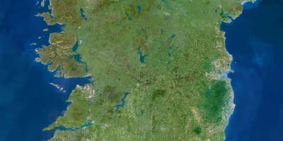 Harta de harta prin satelit de irlanda