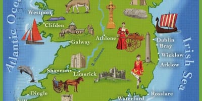 Harta irlanda de atractii de top