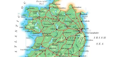 Harta irlanda altitudine 