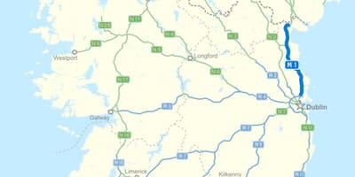 Harta irlanda autostrada