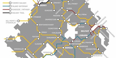 Harta irlandei de nord rail