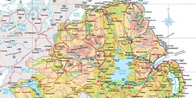 Irlanda de nord atractii hartă