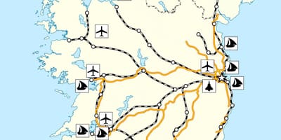 Harta irlandei de transport