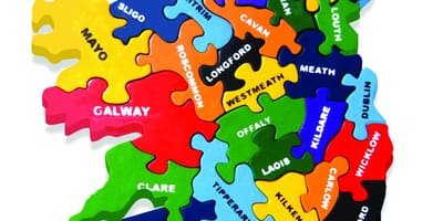 Harta irlandei de puzzle