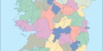 Harta irlanda harta vector