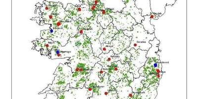 Harta irlanda păduri