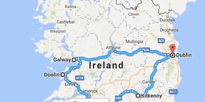 Harta irlanda planificatorul de călătorie