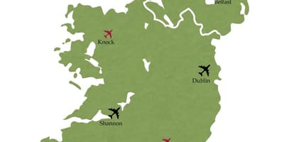 Bate irlanda de vest aeroport hartă