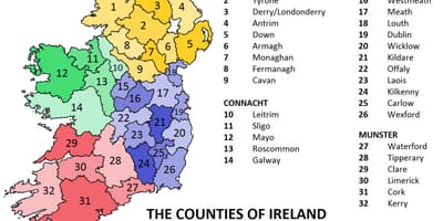 Harta irlanda arată provincii