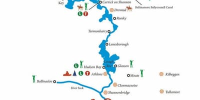 Harta râului shannon, irlanda hartă