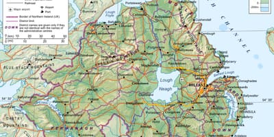 Harta strada din irlanda de nord